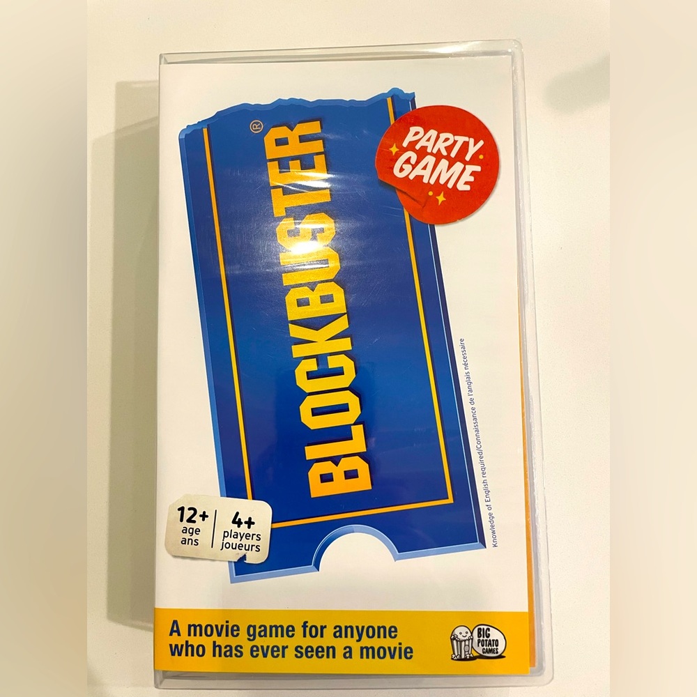 Blockbuster Party movie trivia game. 12yr+. New.